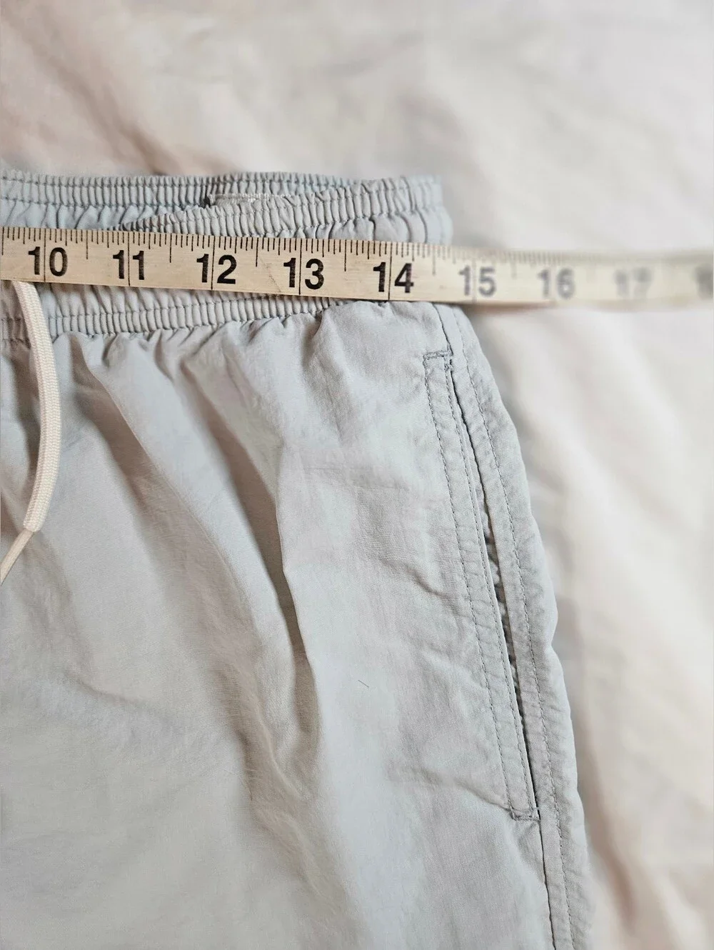 Pacsun Mens Light Blue Elastic Waist Side Pockets Swim Trunks Size Small